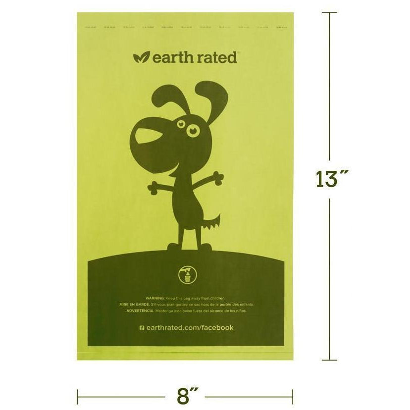 Bolsas para excremento de perros Earth Rated, 300 bolsas XL en 1 rollo con olor a lavanda