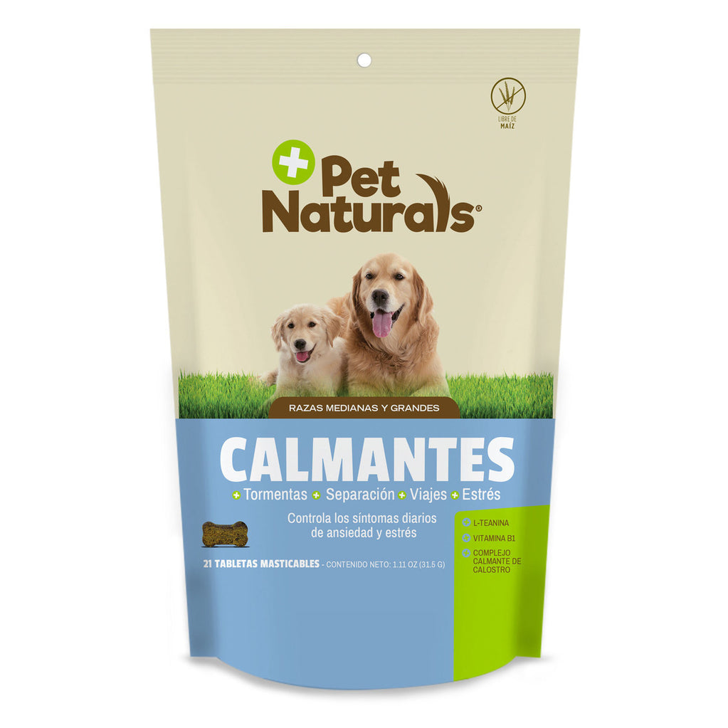 Pet Naturals Calmantes para Perros Medianos y Grandes – 67.2 g (21 Pastillas)