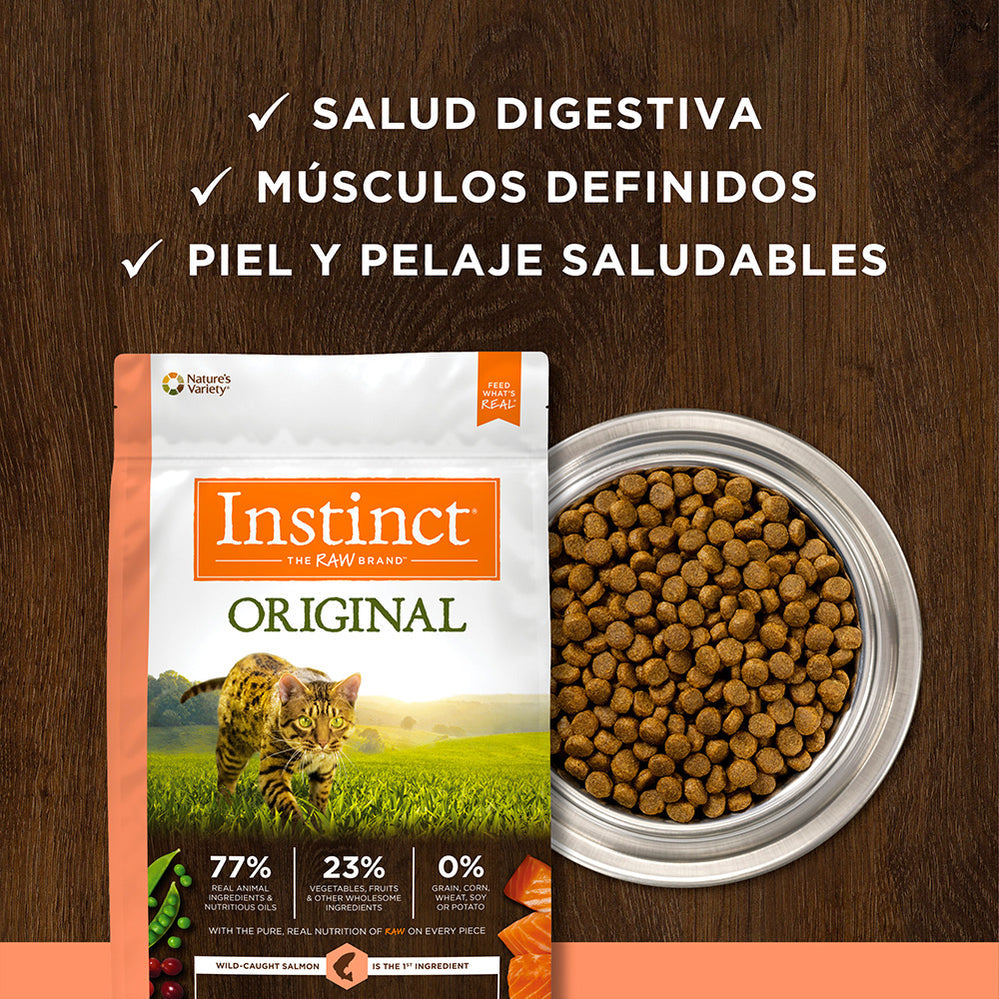 Instinct Salmón para Gatos – Alimento Libre de Granos con Salmón de Verdad