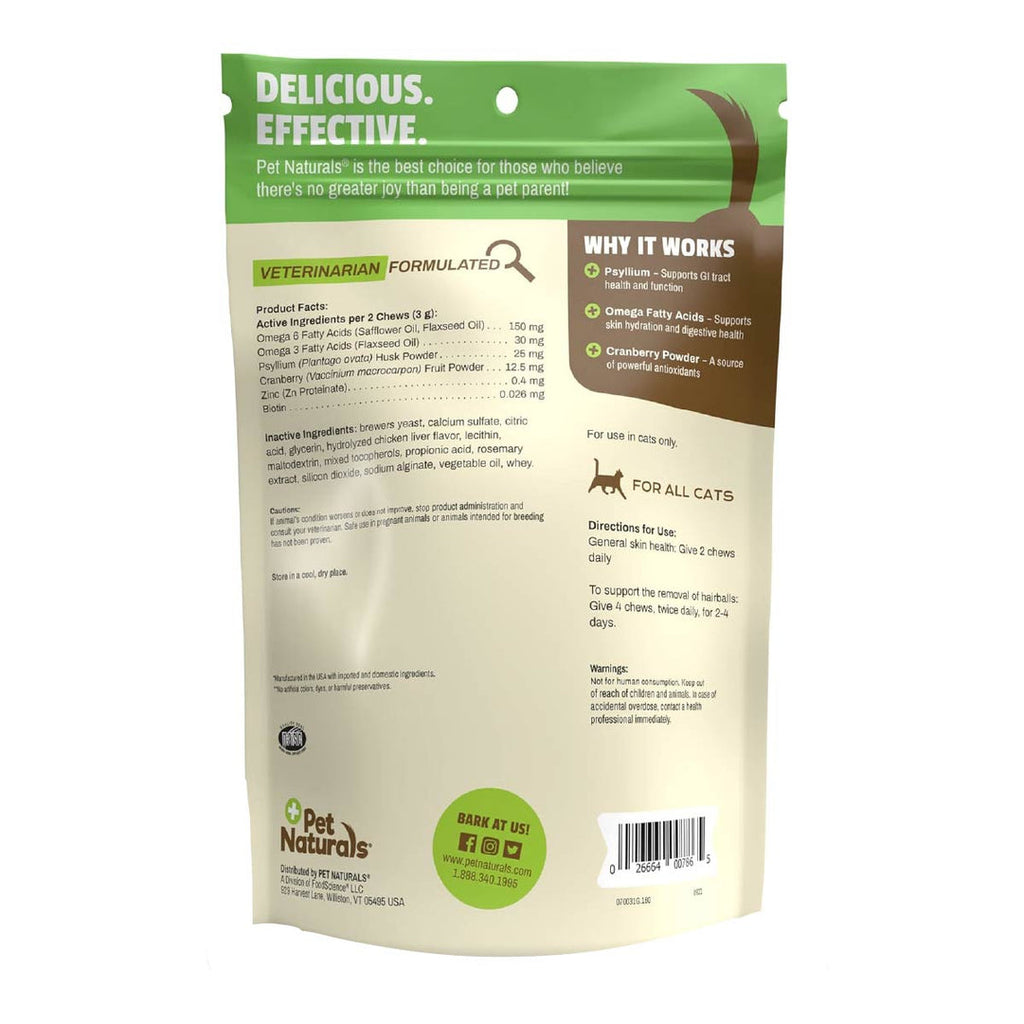 Hairball Chew para Gatos – Pet Naturals 240g. Control Natural de Bolas de Pelo